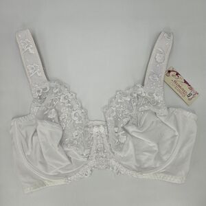 Telimussto Women's Full Coverage Floral Underwire Non Padded Lace Bra Size 42G